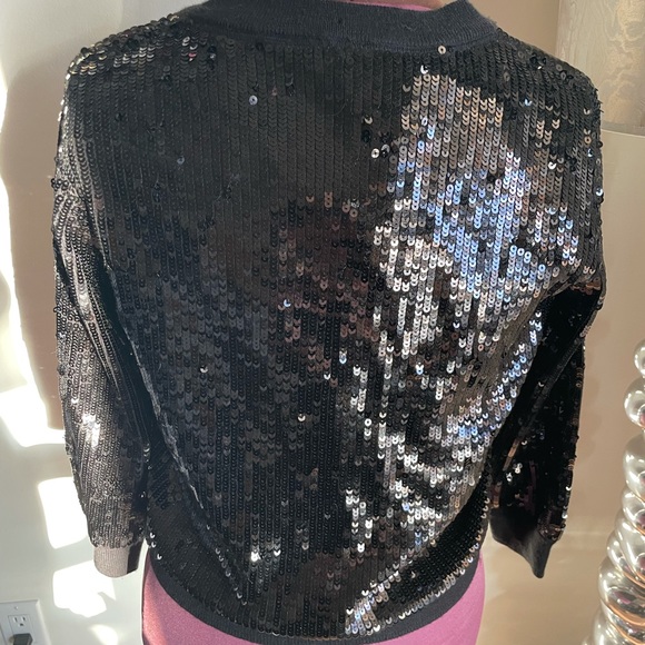 Aubin & Wills Knitwear Black Sequin Cardigan - Picture 6 of 9